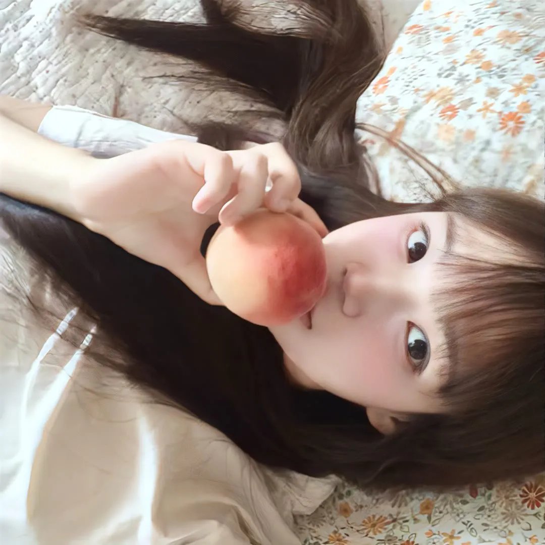 坐推土机的少女